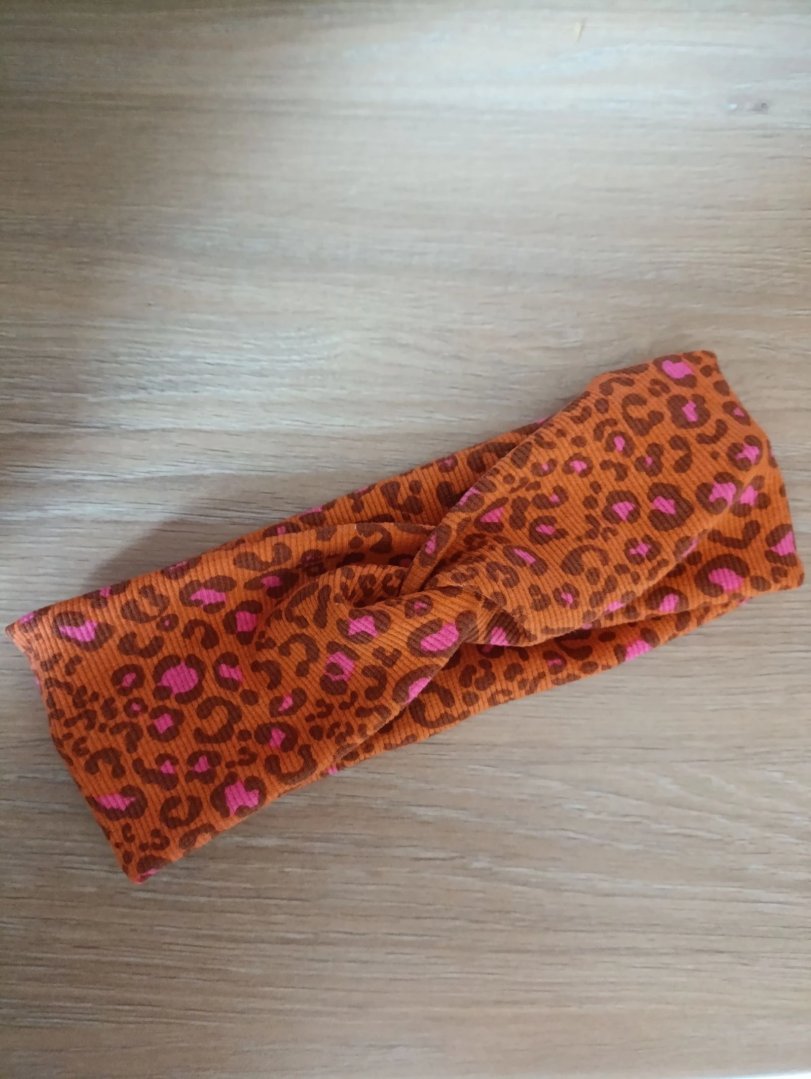 Bandeau cabelo feminino com estampa de leopardo • jersey de algodão Oeko-tex – photo 4